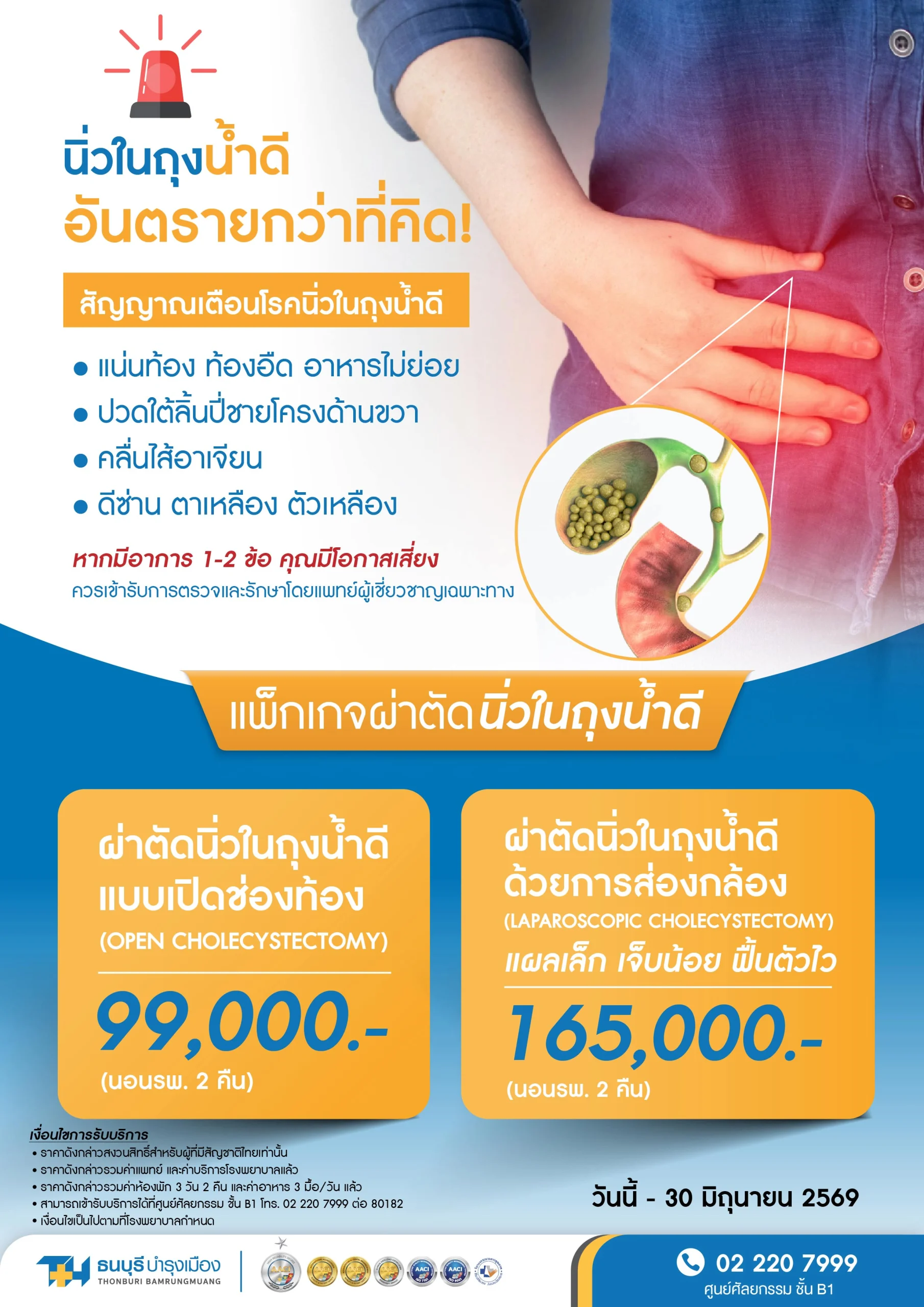 แพ็กเกจ ผ่าตัดนิ่วในถุงน้ำดี